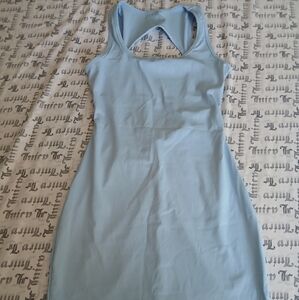 Elegant Blue Sleeveless Dress